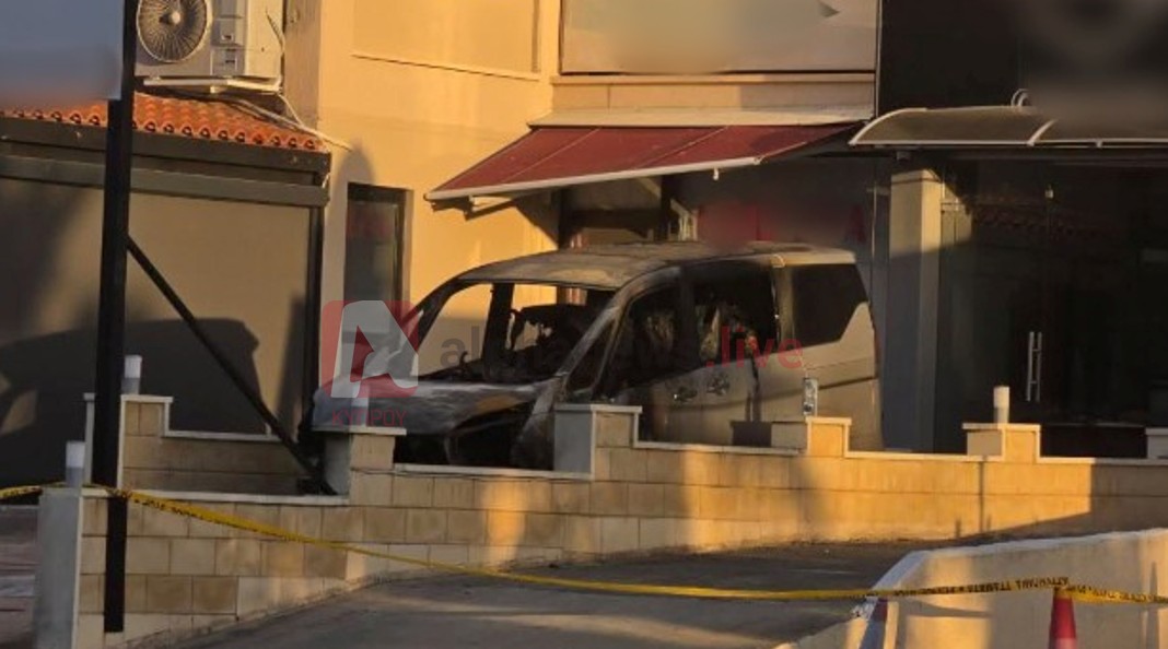 PHOTO: A rental car was set on fire; the former police officer who owns the company was targeted again