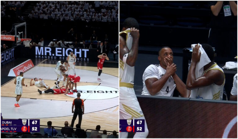 Shocking fall for Satoranski – Carried off the court on a stretcher and taken to the hospital