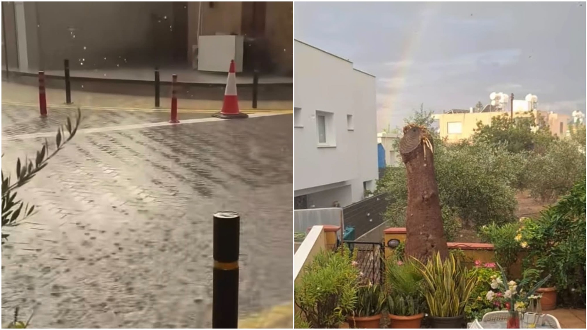 Rainy conditions: The skies “opened up” in various areas of Paphos (VIDEO)