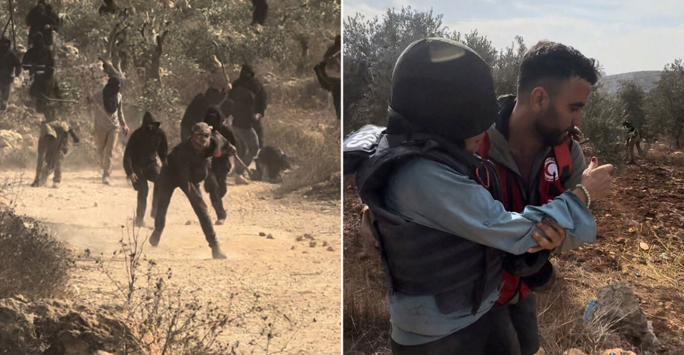Shocking images from the West Bank: Israeli settlers beat up a Washington Post photojournalist