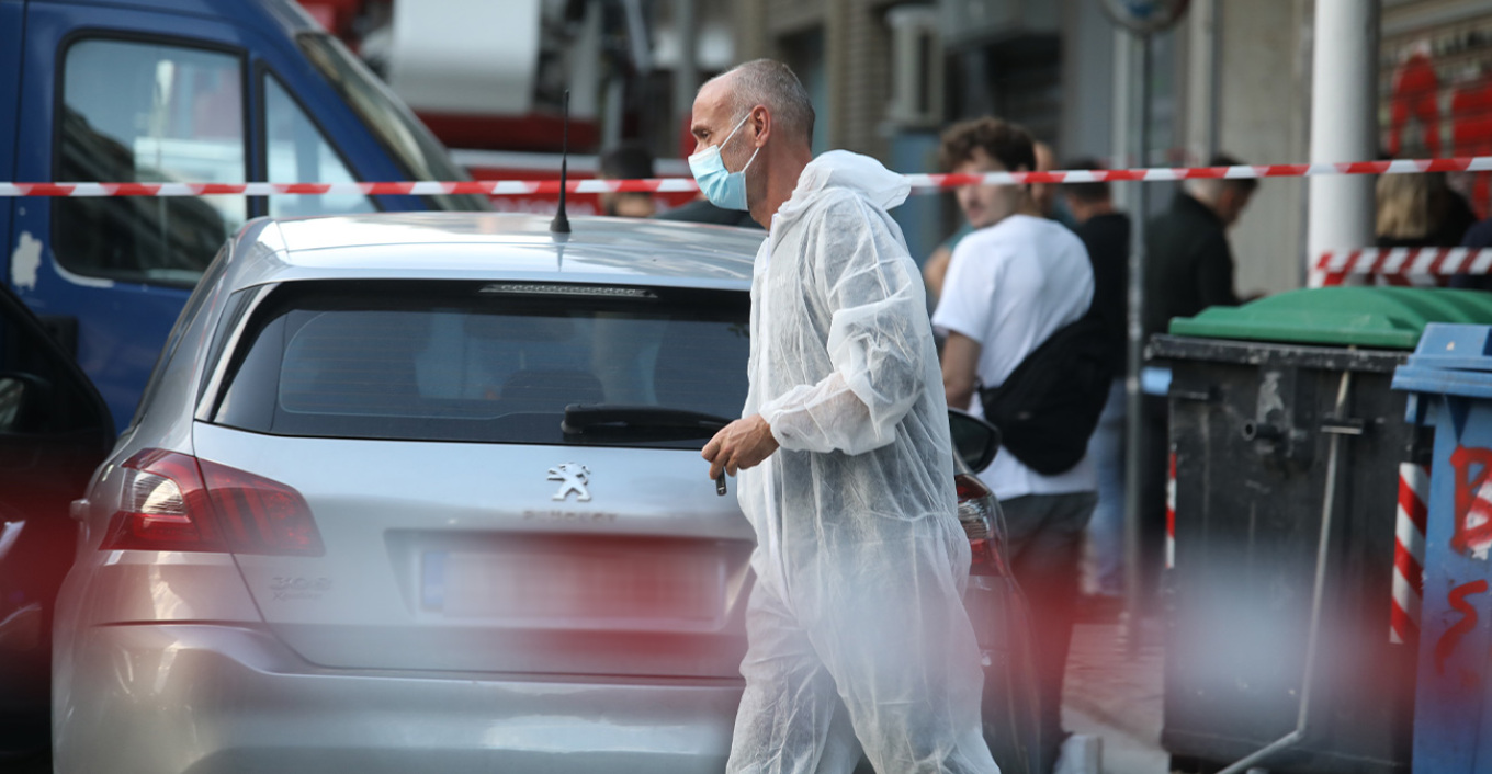 A detonator, drugs, and precision scales were found following the explosion in Kolonos