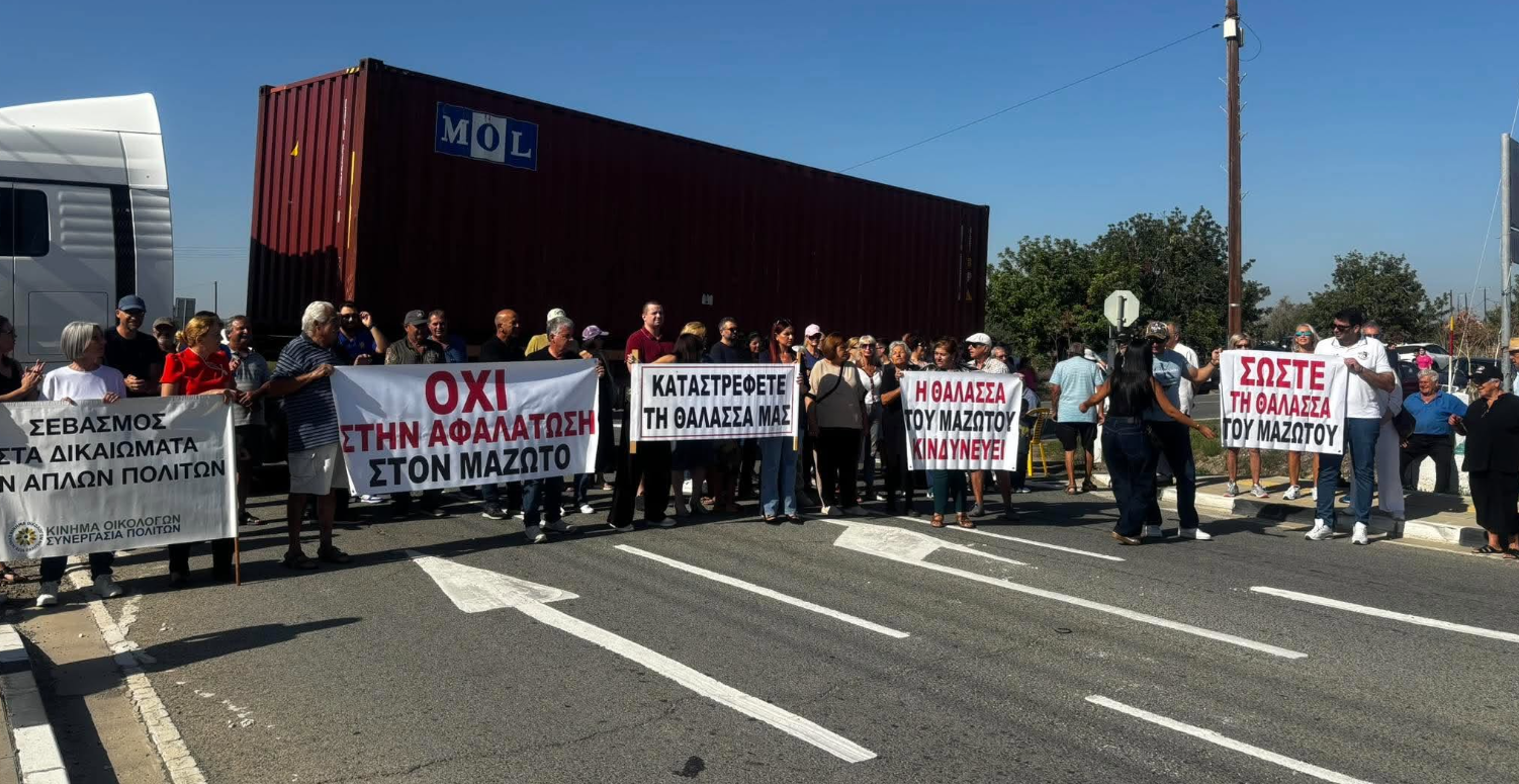 “Outside Mazotos”: Protest against the desalination plant; residents ready to escalate their actions
