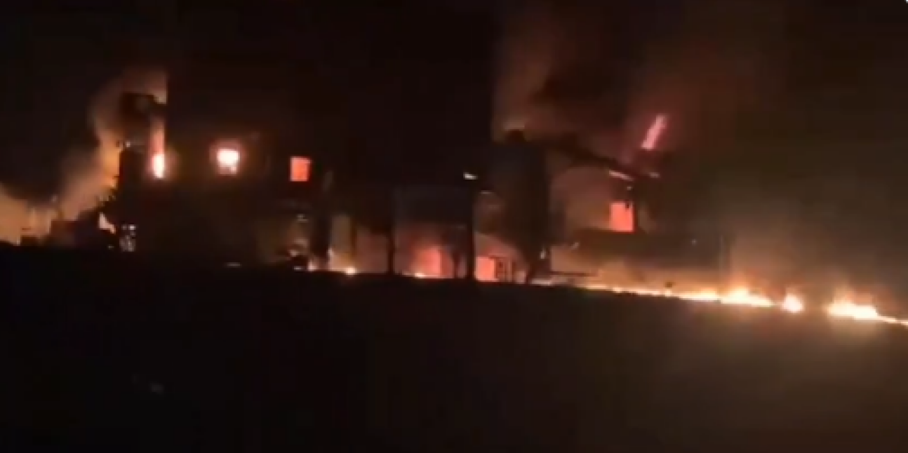 VIDEO: Tanker that struck a mine in the Strait of Hormuz is ablaze