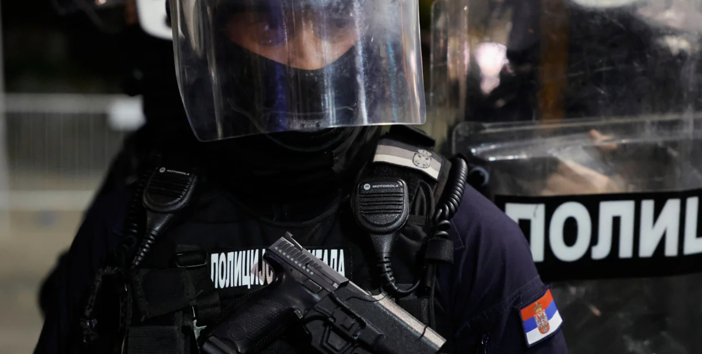 Attack on a police officer outside the Israeli Embassy in Belgrade