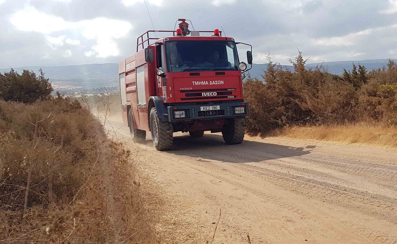 Illegal trash burning caused a fire in the Larnaca district