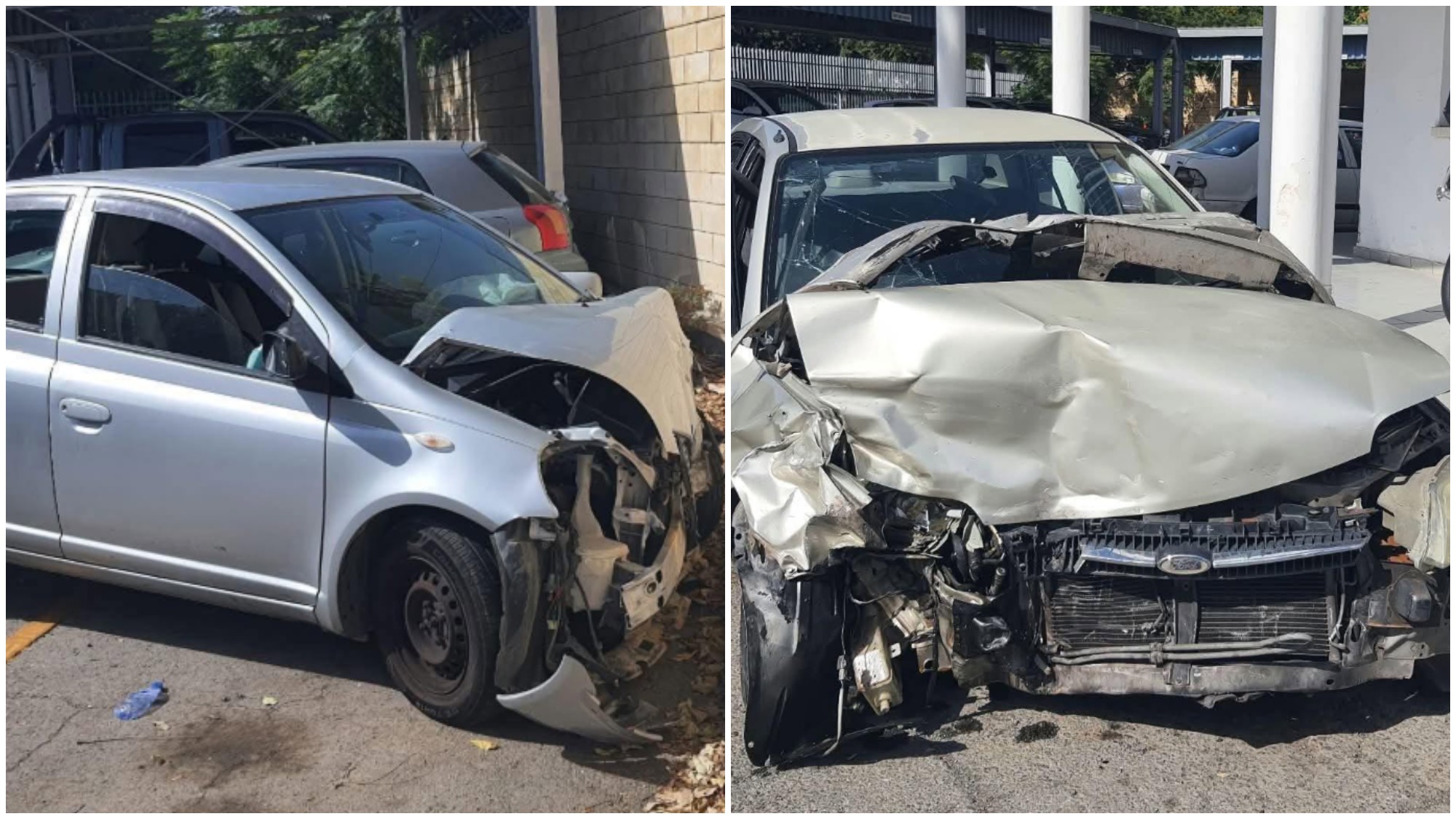 Violent collision leaves six injured on Omonia Avenue; see photos of the vehicles