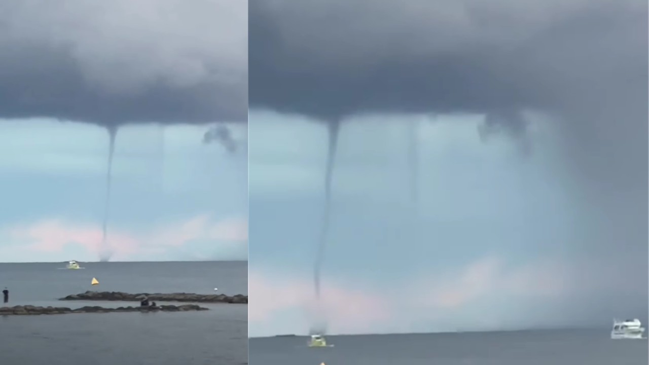 VIDEO: An impressive large waterspout appeared in Paphos